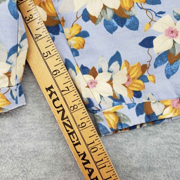 Original Penguin Floral Print Chino Shorts Mens 32‎ Blue Tropical Hawaiian Aloha - Picture 6 of 6